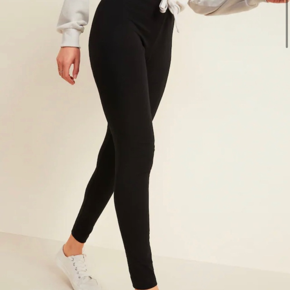 Black velvet leggings